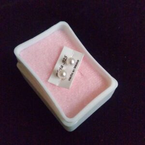 Broquel perla plata .925