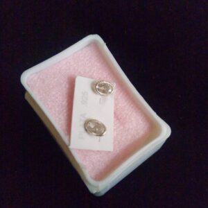 Broquel ovalo biselado plata .925