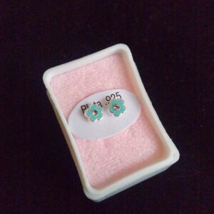 Broquel flor biselado plata .925