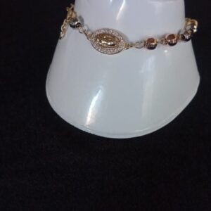 Pulsera denario oro laminado