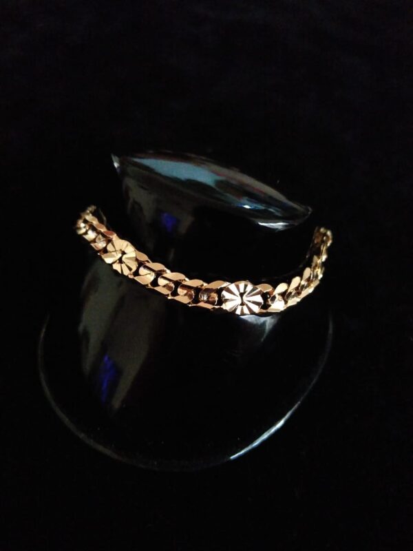 Pulsera gruesa oro laminado