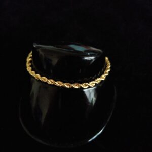 Pulsera mediana torsal oro laminado