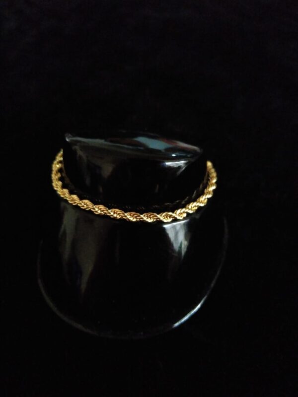 Pulsera mediana torsal oro laminado