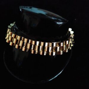 Pulsera gruesa oro laminado