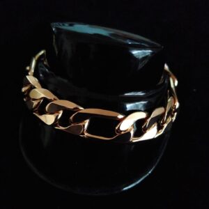 Pulsera gruesa oro laminado rosado