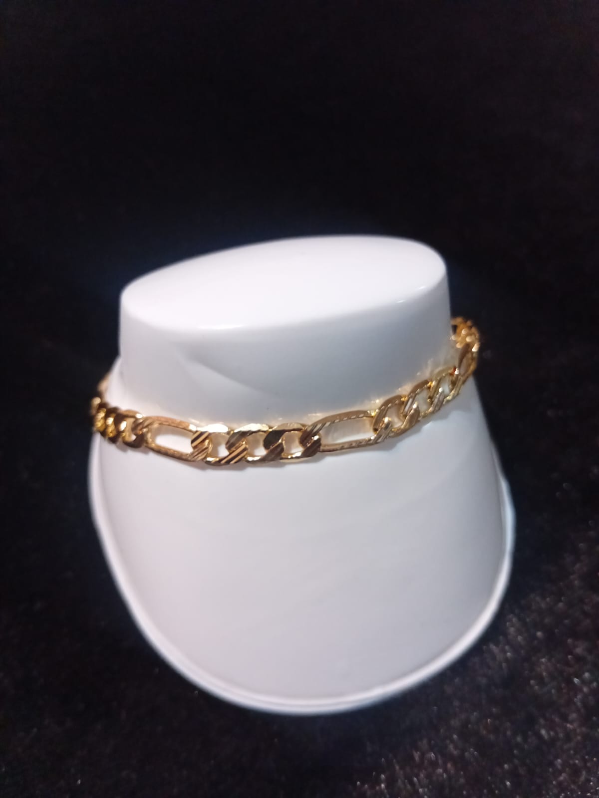 Pulsera mediana torsal oro laminado