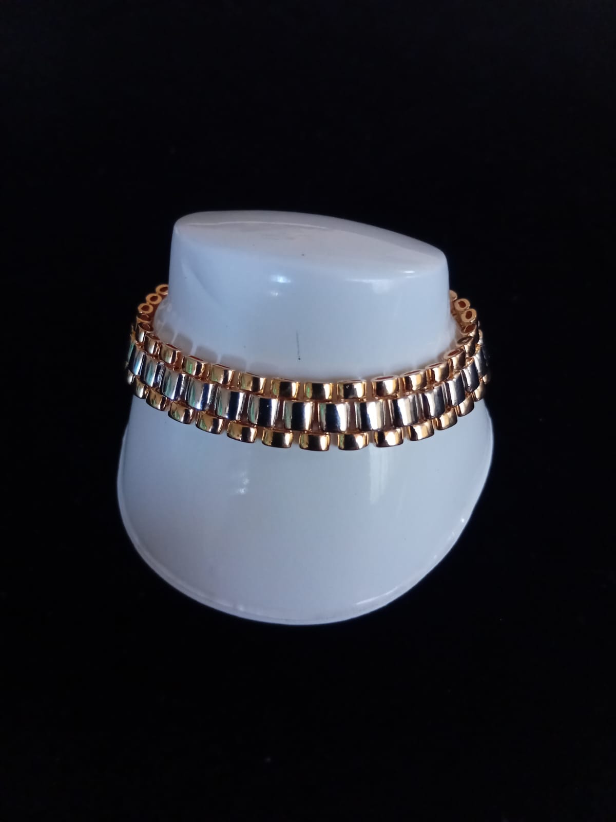 Pulsera gruesa oro laminado