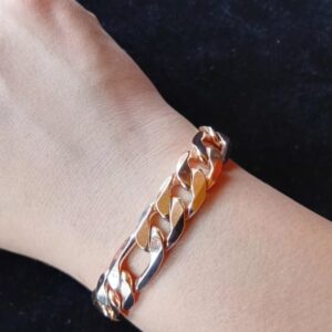Pulsera gruesa oro laminado