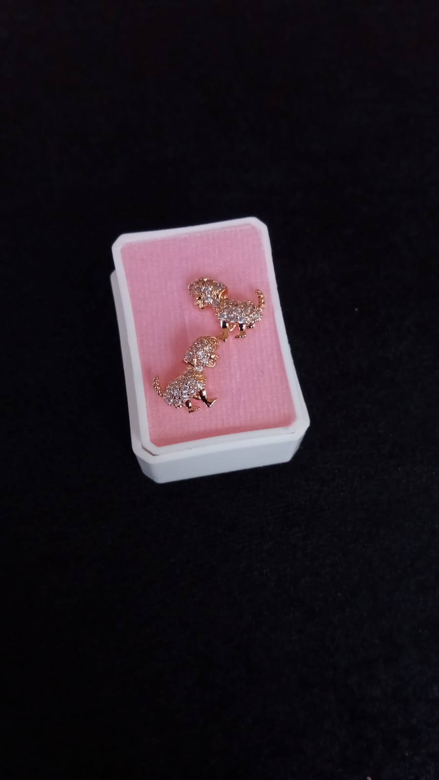 Arete poste mariposa oro laminado