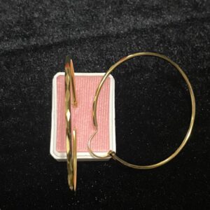 Arracada facetada oro laminado