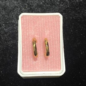 Arracada facetada oro laminado