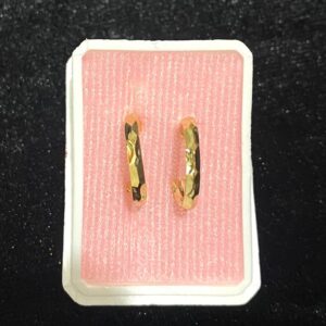 Arracada facetada oro laminado