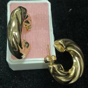 Arete chunky oro laminado