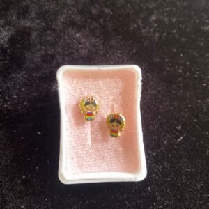 Broquel oro  laminado esmaltado