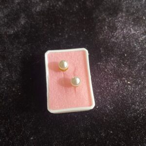Arete poste mariposa oro laminado