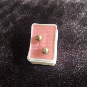 Arete poste mariposa oro laminado