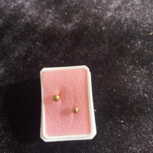 Arete poste mariposa oro laminado