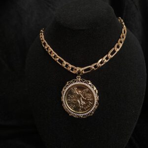 Dije Centenario grande oro laminado