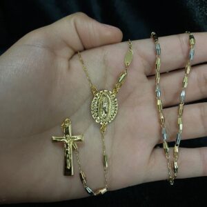 Rosario oro laminado