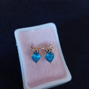 Arete poste mariposa oro laminado