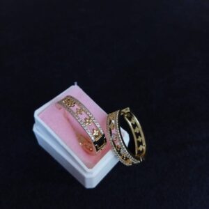 Arracada zirconia oro laminado