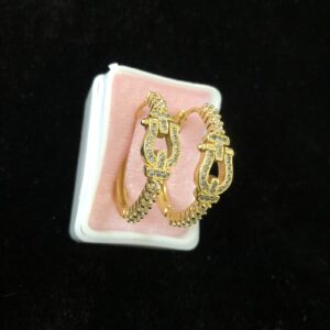 Arracada zirconia oro laminado