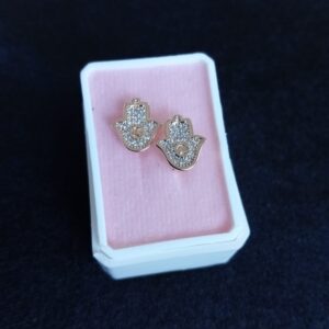 Arete poste mariposa oro laminado