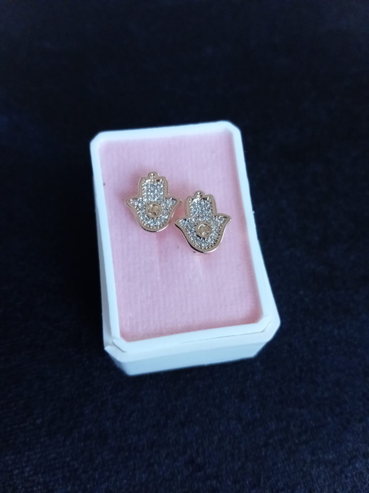 Arete poste mariposa oro laminado