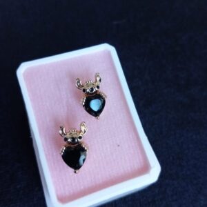 Arete poste mariposa oro laminado