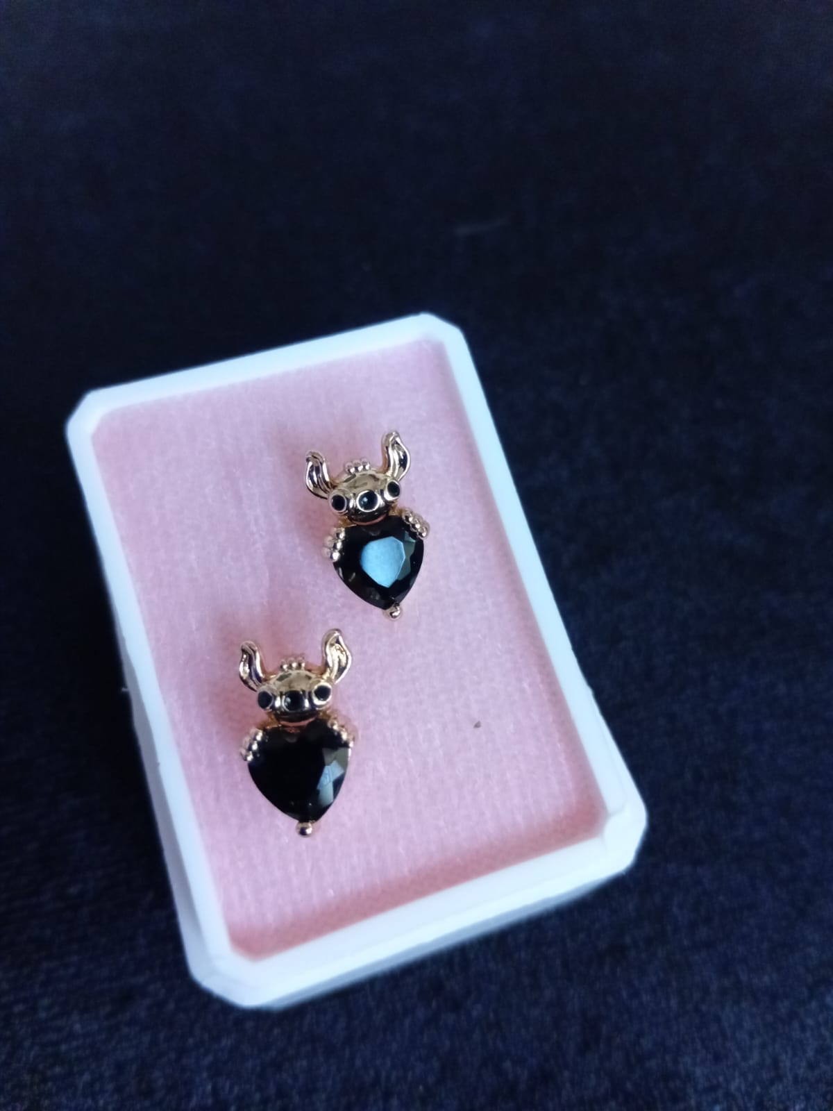 Arete poste mariposa oro laminado