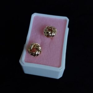 Arete poste mariposa oro laminado