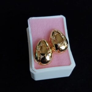 Arete poste mariposa oro laminado