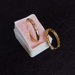 Arracada zirconia oro laminado