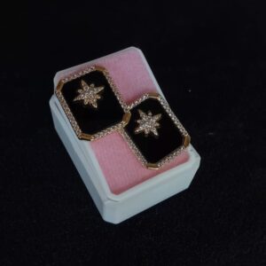 Arete poste mariposa oro laminado