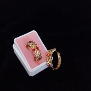 Arracada zirconia oro laminado