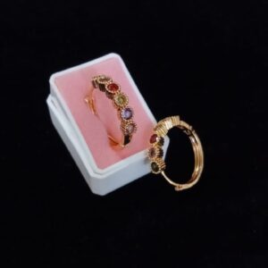 Arracada zirconia oro laminado
