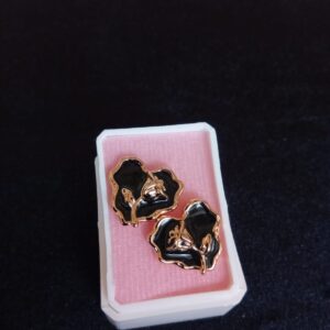 Arete poste mariposa oro laminado