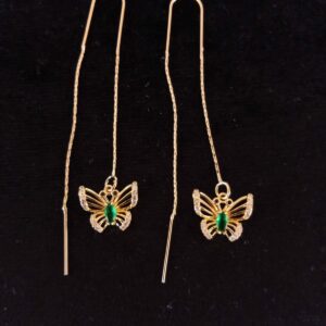 Arete largo oro laminado