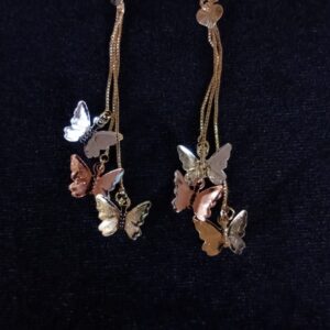 Arete largo oro laminado