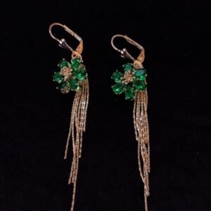 Arete largo oro laminado