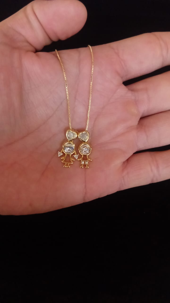 Dije niñ@s oro laminado