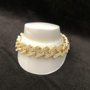 Pulsera cubana oro laminado