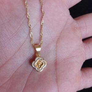 Medallas zirconia oro laminado