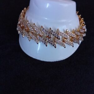 Pulsera cubana oro laminado