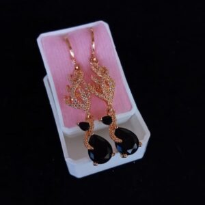 Arete largo caja oro laminado