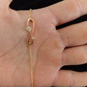 Pulsera delgada zirconia oro laminado