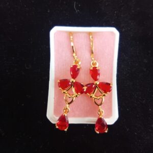 Arete largo caja oro laminado