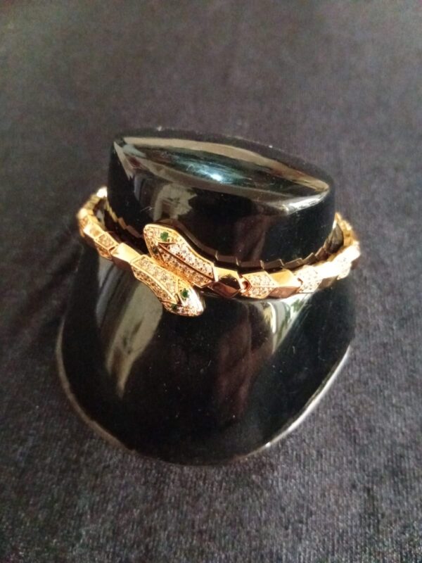 Pulsera zirconia oro laminado
