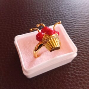 Anillo tendencia oro laminado