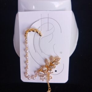 Arete trepador oro laminado